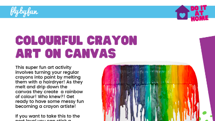 Colourful Crayon Art on Canvas